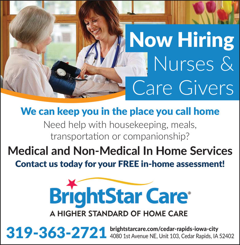 Tuesday October Ad Brightstar Care Cedar Rapids Cedar