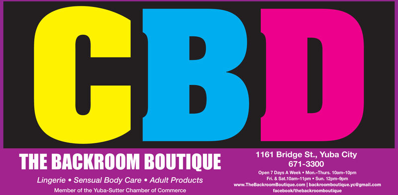 WEDNESDAY JULY 3 2019 Ad The Backroom Boutique The Appeal