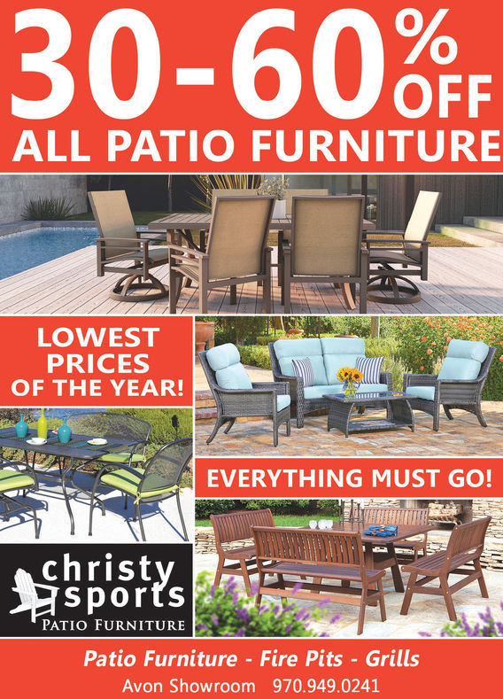 Christy Sports Patio Furniture Vail Daily, Christy Sports Lawn Furniture