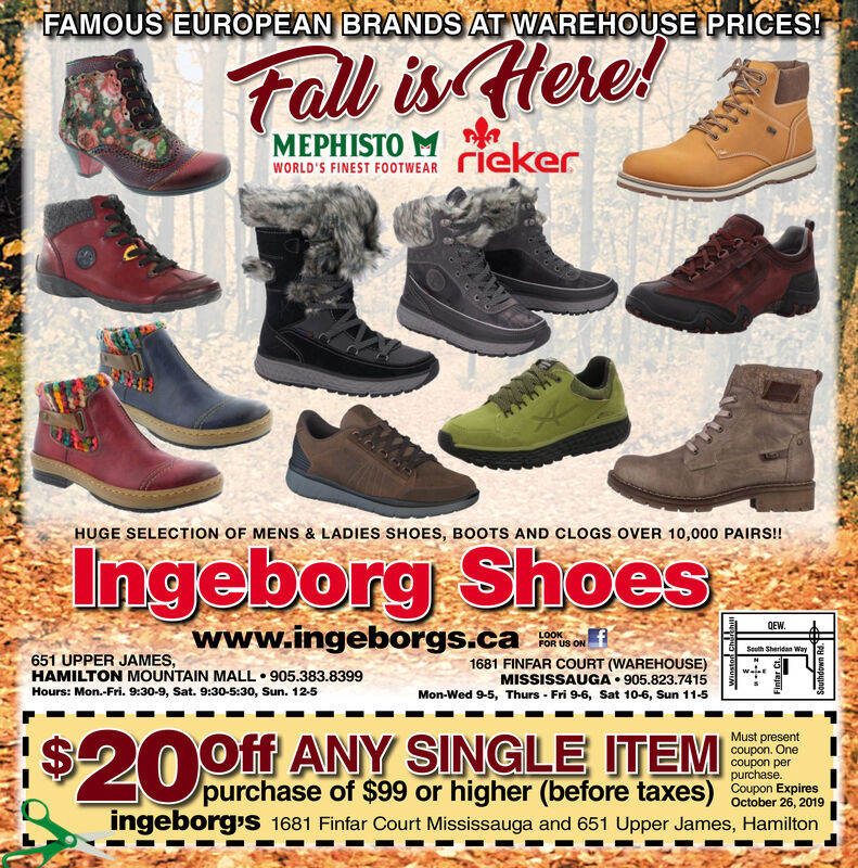 THURSDAY, OCTOBER 17, 2019 Ad - Ingeborg Shoes - Oakville Beaver