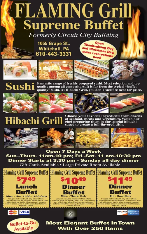 SUNDAY NOVEMBER 17 2019 Ad Flaming Grill Supreme Buffet Morning Call