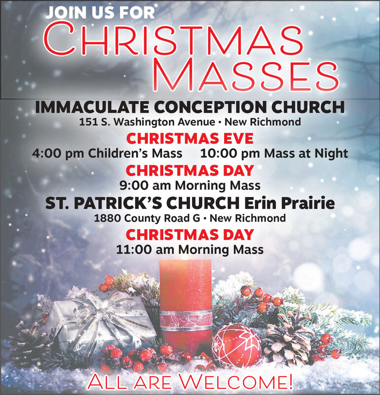 Wednesday December 11 2019 Ad Immaculate Conception Catholic Church Rivertowns