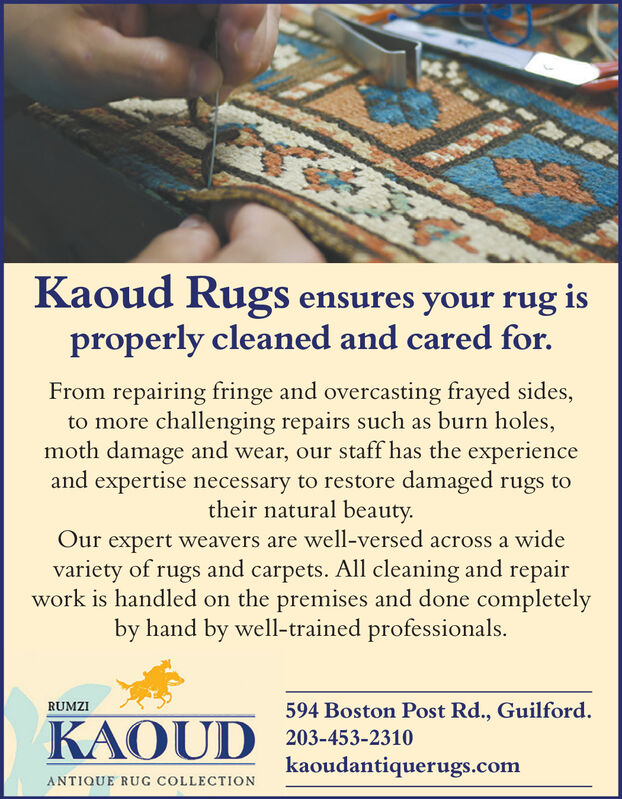 Wednesday December 25 2019 Ad Kaoud Brothers Oriental Rugs Guilford The Day