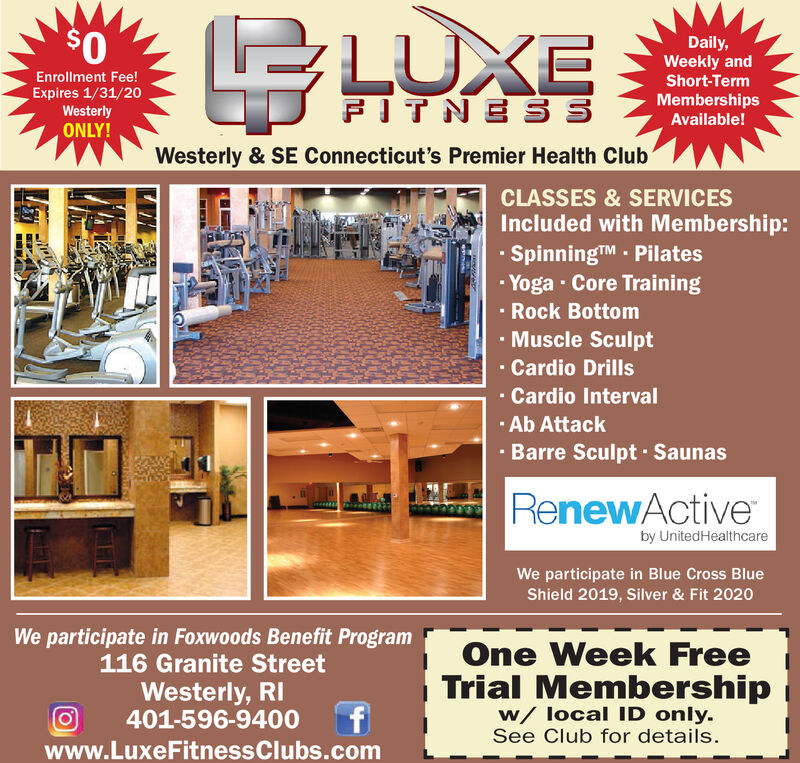 JANUARY 2, 2020 Ad - Luxe Fitness Club 