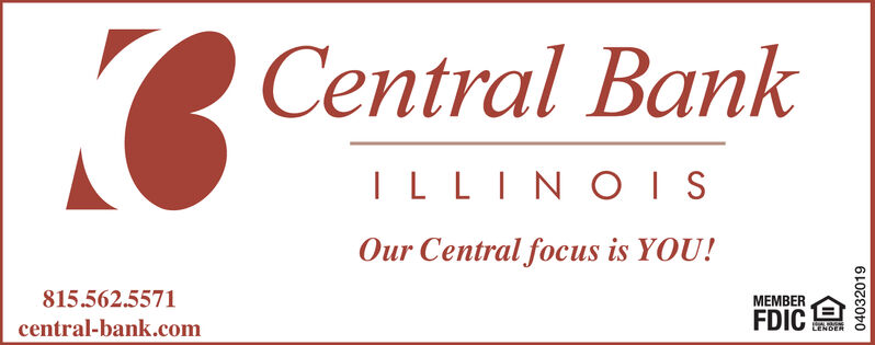MONDAY, FEBRUARY 3, 2020 Ad - Central Bank Illinois - Rochelle - Rochelle  News Leader