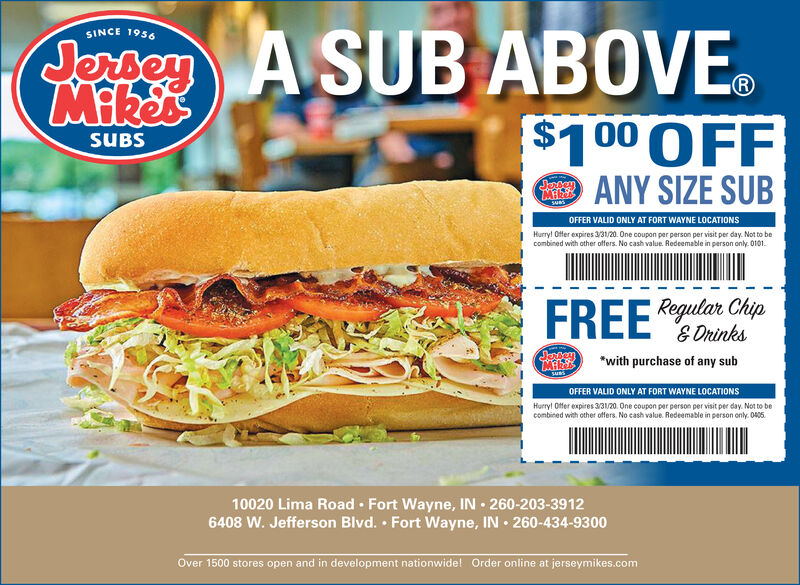jersey mike's fort wayne indiana
