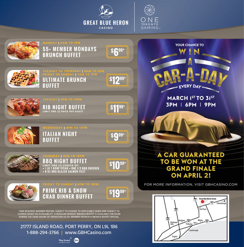 Port perry casino dinner menu