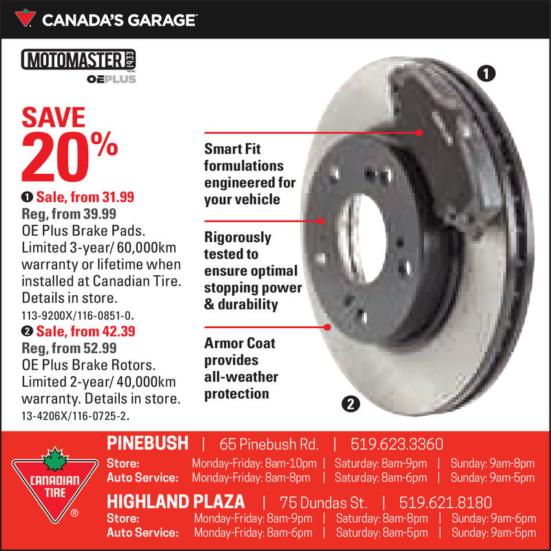 canadian tire brake pads