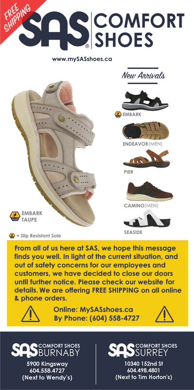 SAS Comfort Shoes - Burnaby - Vancouver Sun