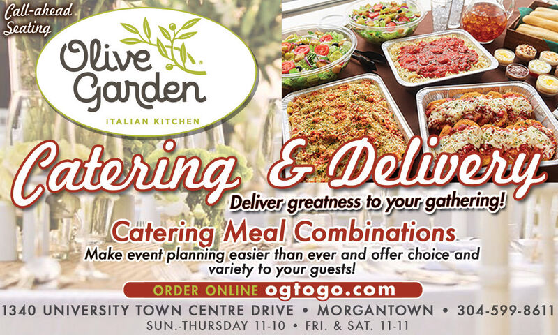 Sunday March 22 2020 Ad Olive Garden Italian Restaurant Morgantown The Dominion Post