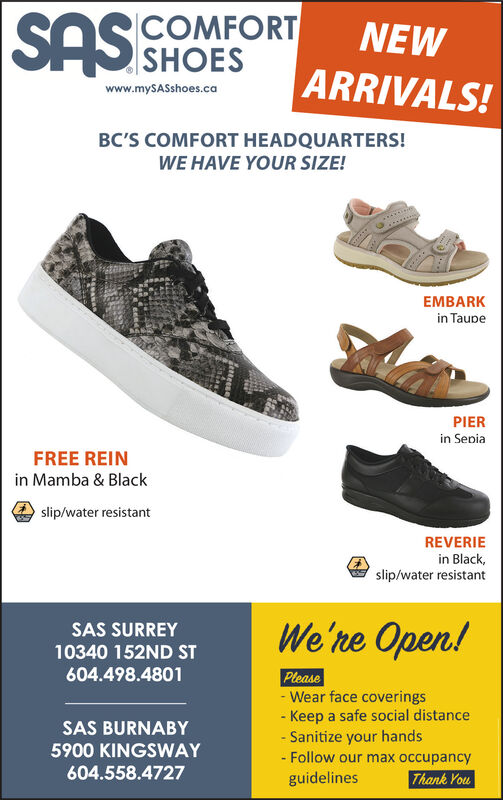 SAS Comfort Shoes - Surrey - Vancouver Sun