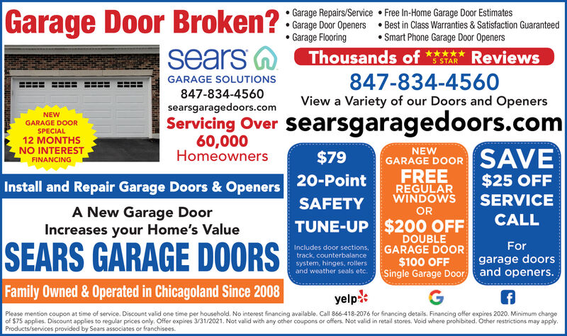 Sears Garage Door Installation, Sears Garage Doors Glenview Reviews