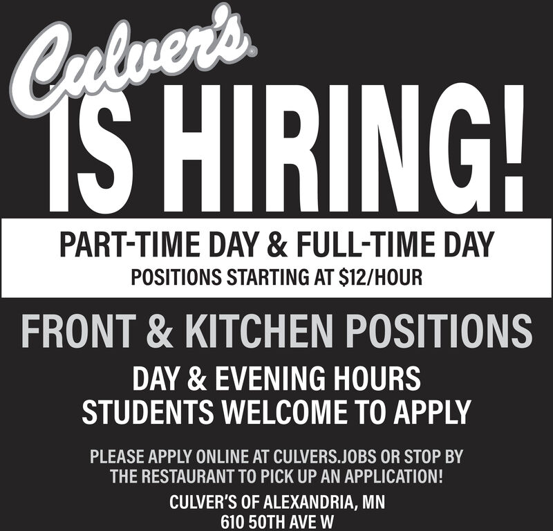 31 HQ Images Culvers Application / Culver S Careers