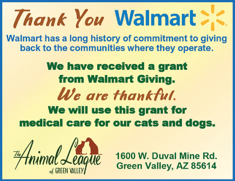 tuesday october 13 2020 ad the animal league of green valley green valley news sun green valley news sun business directory