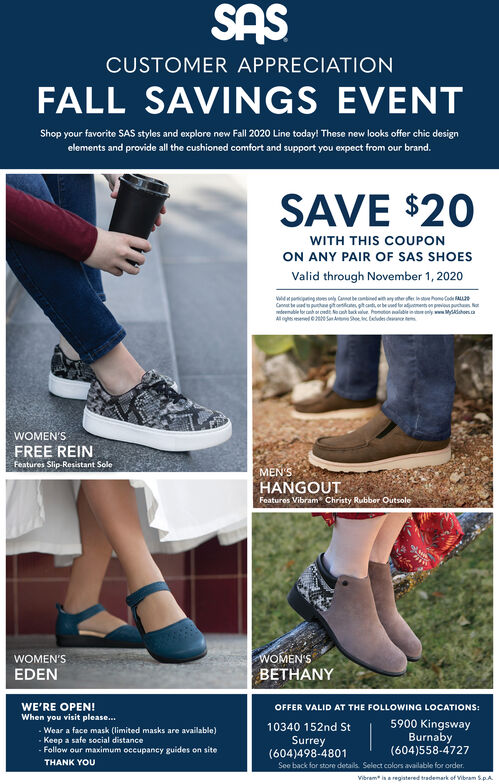 SAS Comfort Shoes - Burnaby - Vancouver Sun
