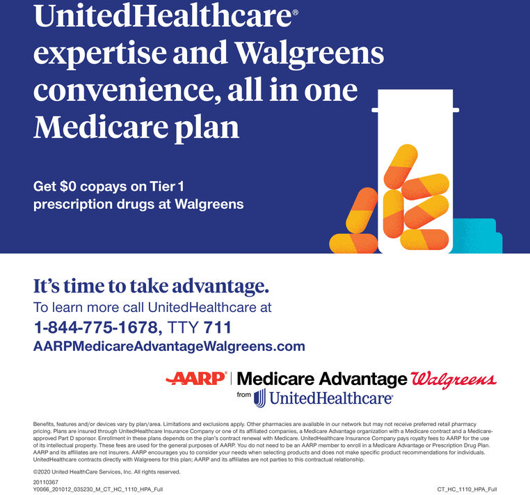 MONDAY, NOVEMBER 16, 2020 Ad AARP Medicare Advantage Walgreens