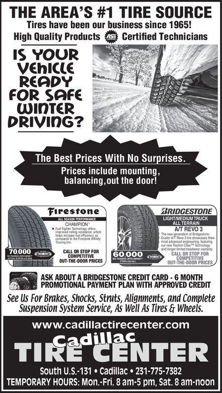 Monday November 23 2020 Ad Cadillac Tire Center Cadillac News