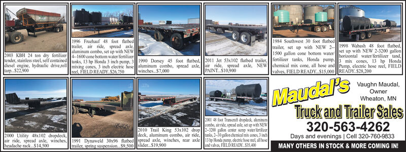 SUNDAY, JANUARY 24, 2021 Ad - Maudal's Truck and Trailer Sales