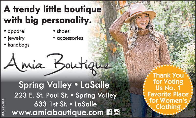 TUESDAY JANUARY 26 2021 Ad Amia Boutique LaSalle News Tribune