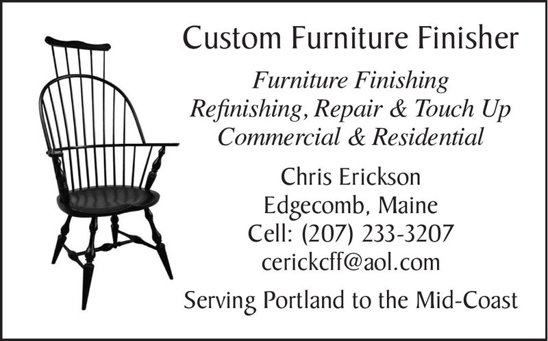 Custom Furniture Finisher, Furniture Refinishing Portland Maine