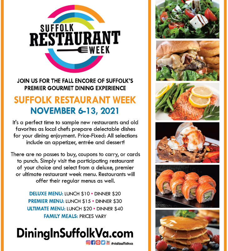 SATURDAY, NOVEMBER 6, 2021 Ad Suffolk Restaurant Week The Virginian
