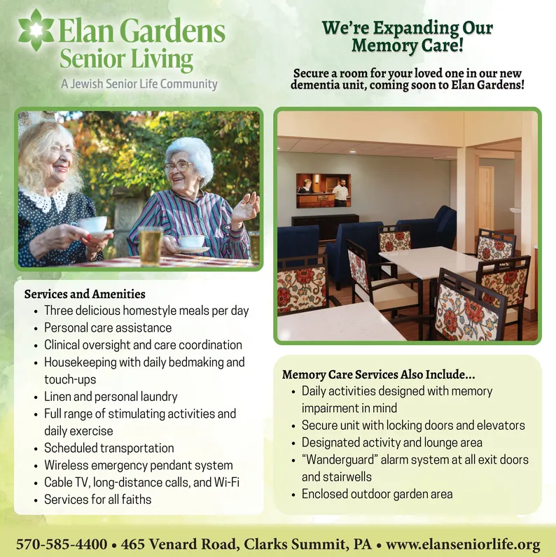 THURSDAY, MAY 30, 2024 Ad - Elan Gardens Senior Living - The Times Leader