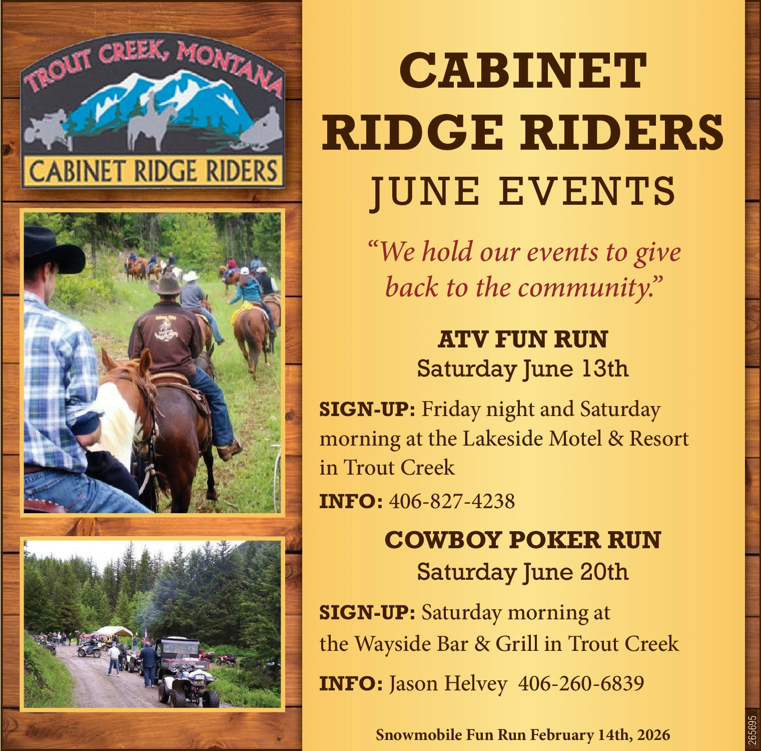 WEDNESDAY, JUNE 3, 2026 Ad - Cabinet Ridge Riders - Valley Press ...
