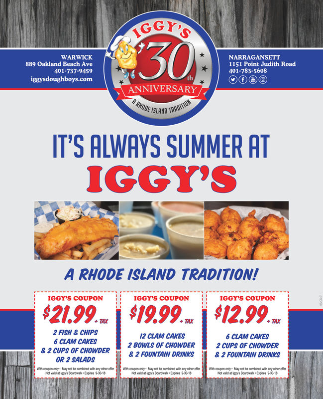 FRIDAY, MAY 25, 2018 Ad - Iggy's Doughboys & Chowder House - The ...