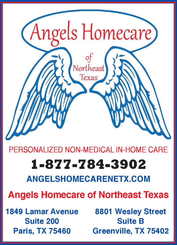 Monday June 18 2018 Ad Angels Homecare Of Northeast Texas The Paris News