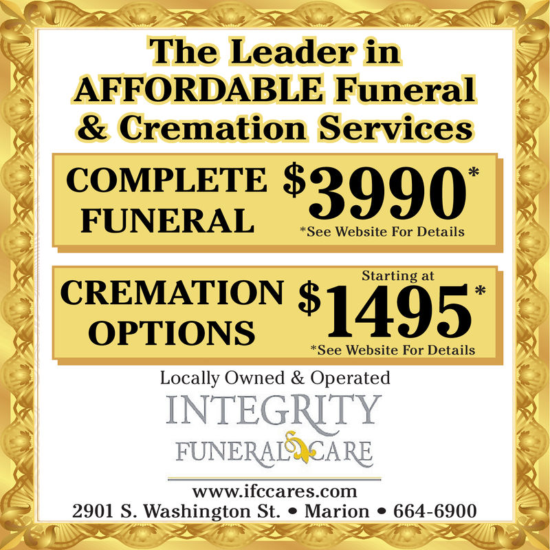 integrity funeral home marion indiana