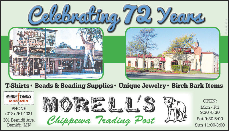 SUNDAY JULY 29 2018 Ad Morell s Chippewa Trading Post The