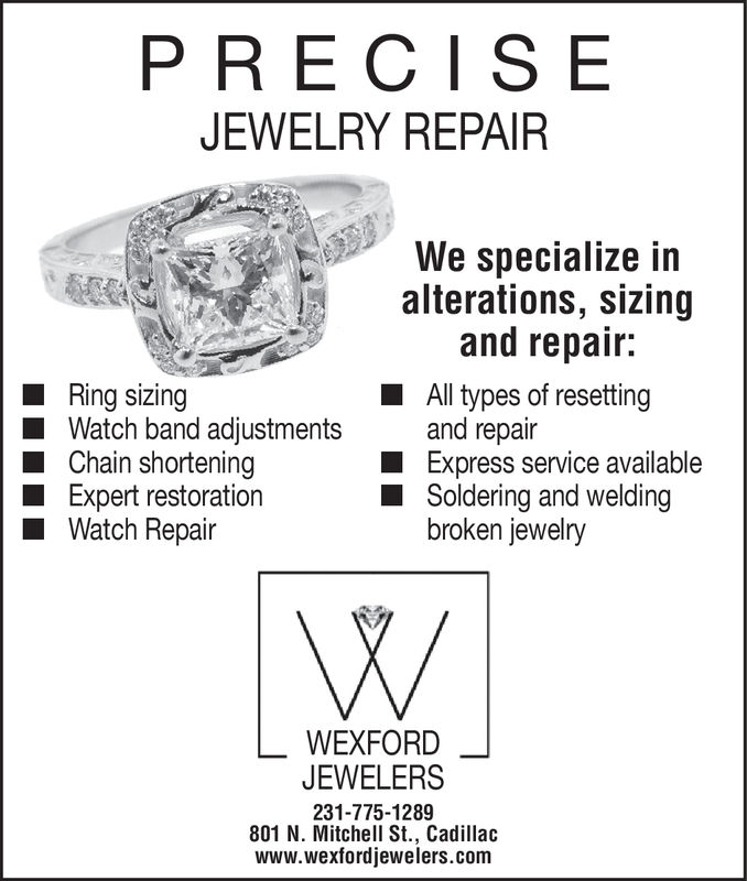 Monday August 13 2018 Ad Wexford Jewelers Cadillac News