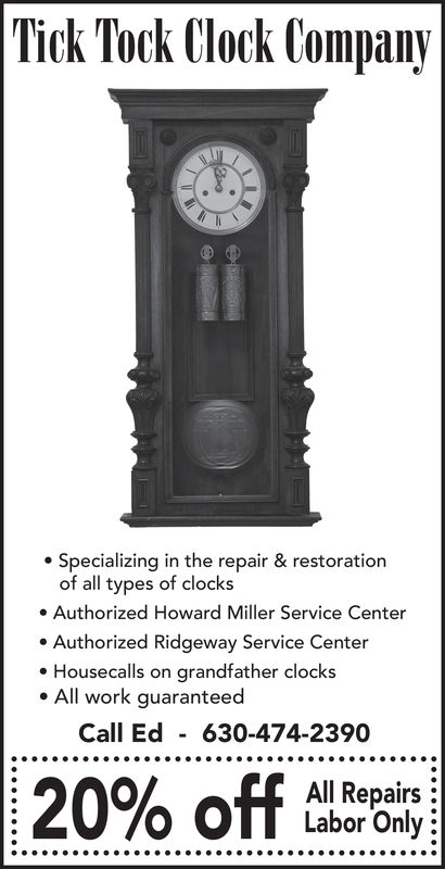 Clock Repair Service. . Tick/Tock - Clock 
