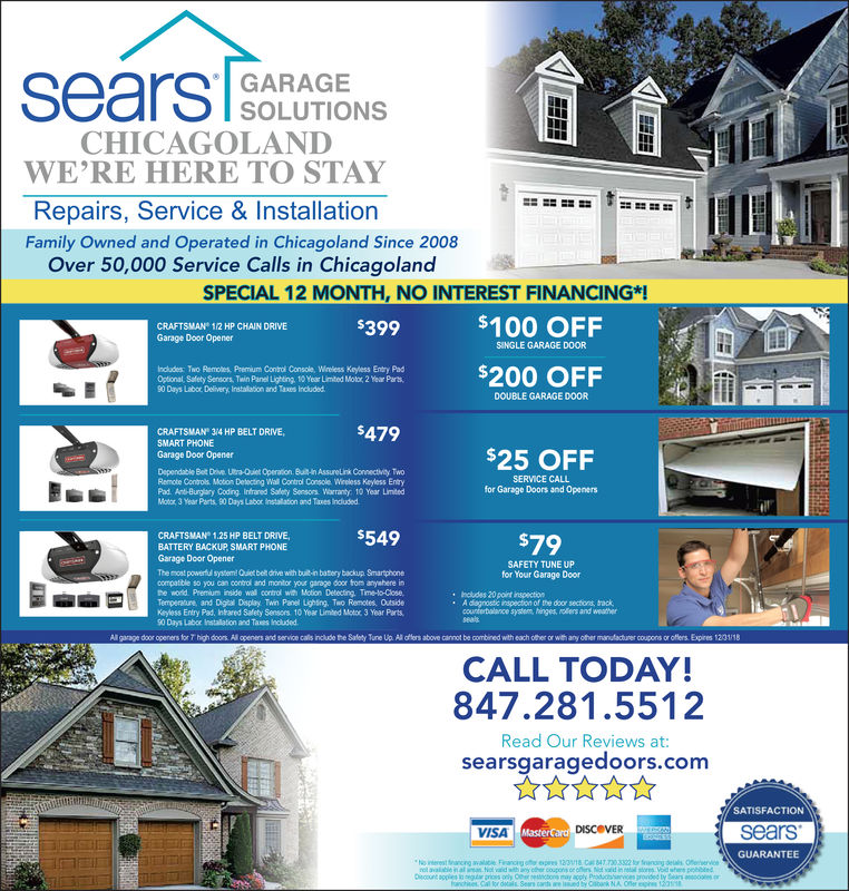 Sears Garage Door Installation, Sears Garage Doors Glenview Reviews