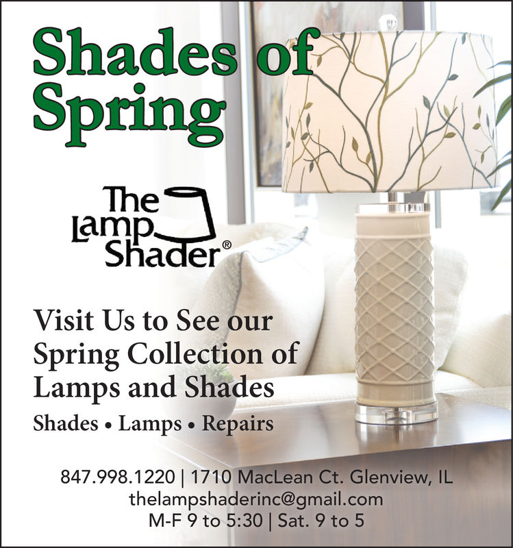 2019 Ad The Lamp Shader Chicago Tribune, Lamp Shades Glenview Il
